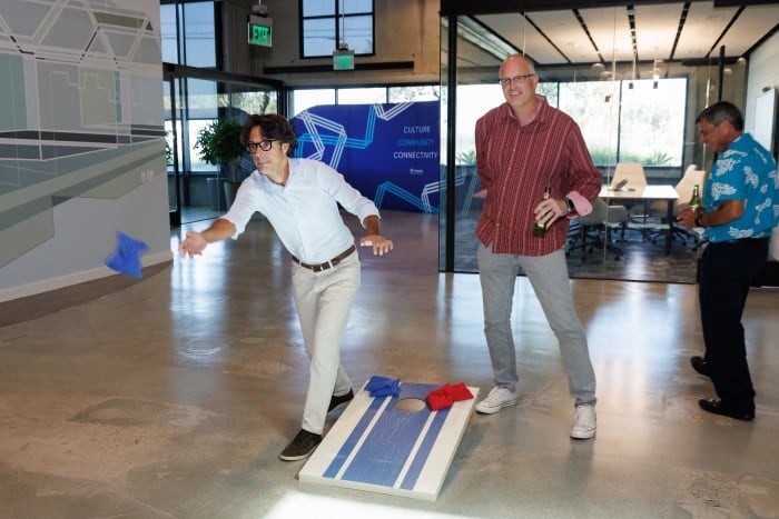 Our CEO, Gary Berman, took on some fierce competition in corn hole during our last happy hour event.