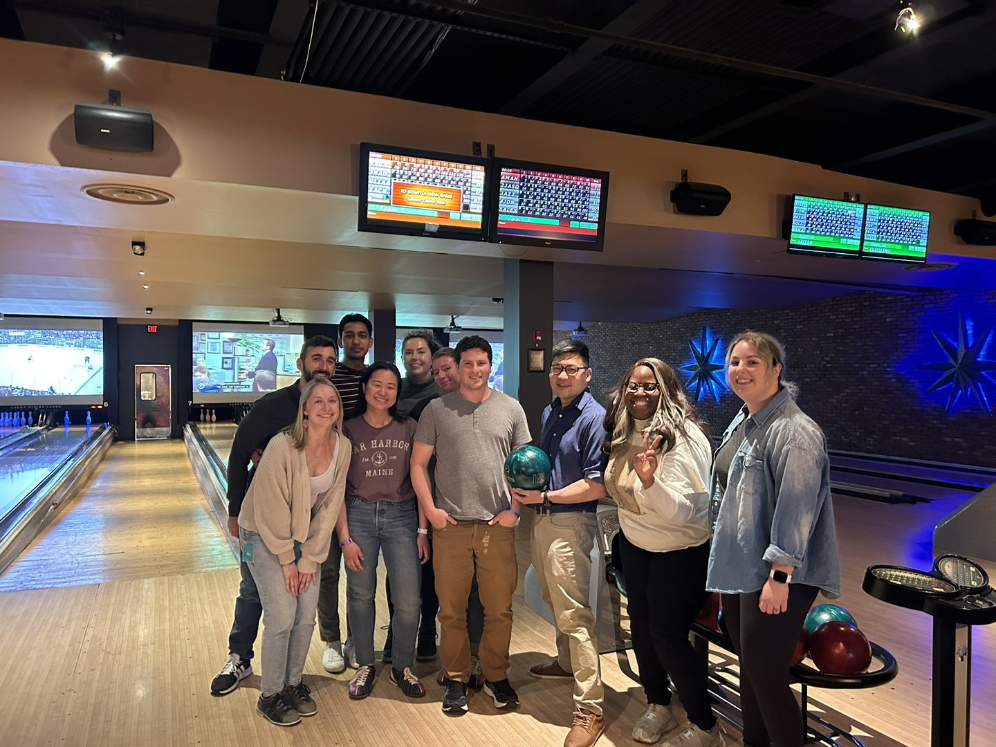 Cabaletta Crew members at a bowling outing.