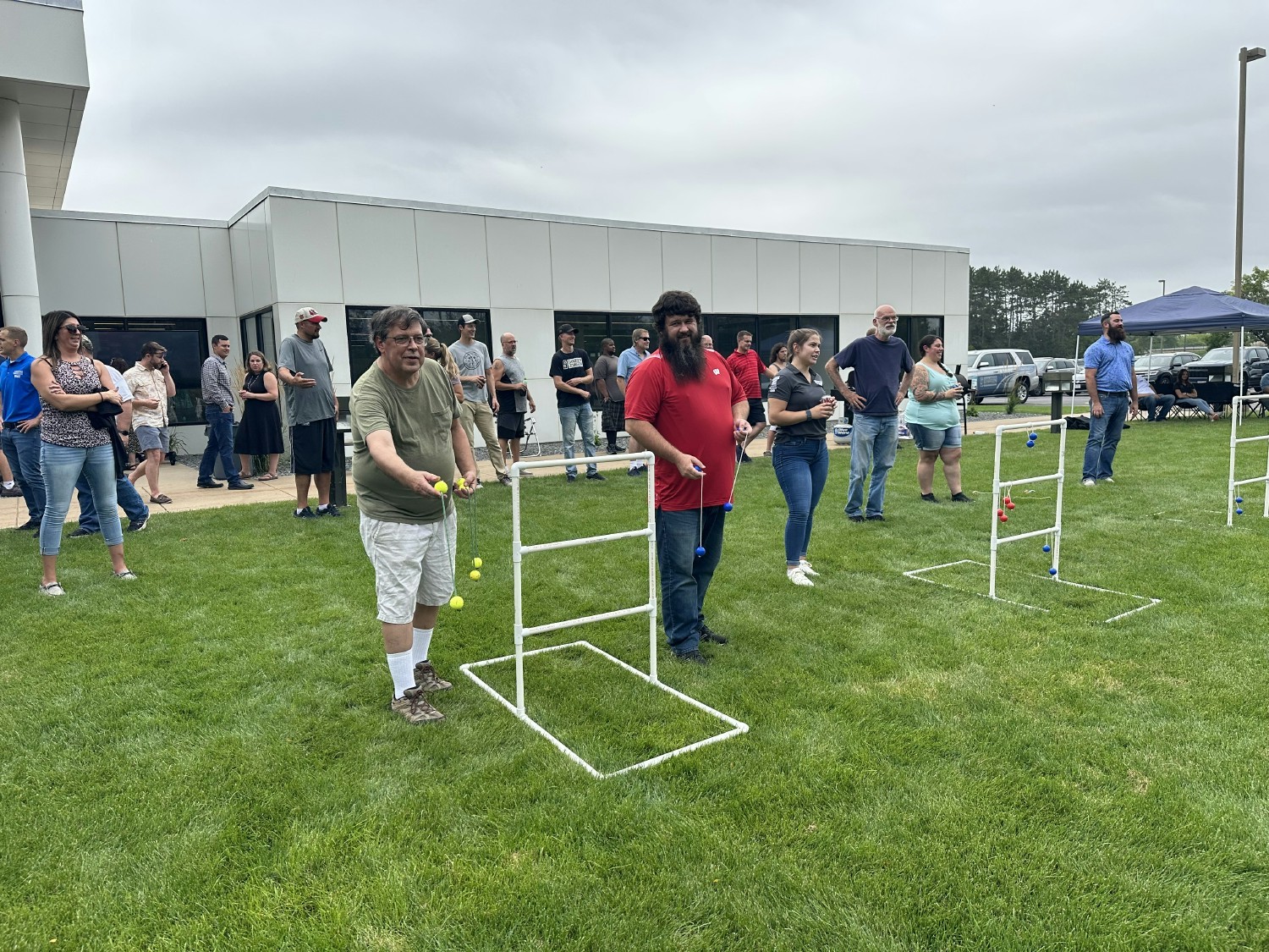 Team members participated in ladder golf at our annual Joyful Growth cook out!