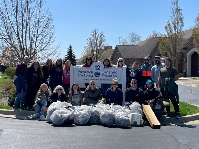 Our South Barrington office Earth Day clean up event.