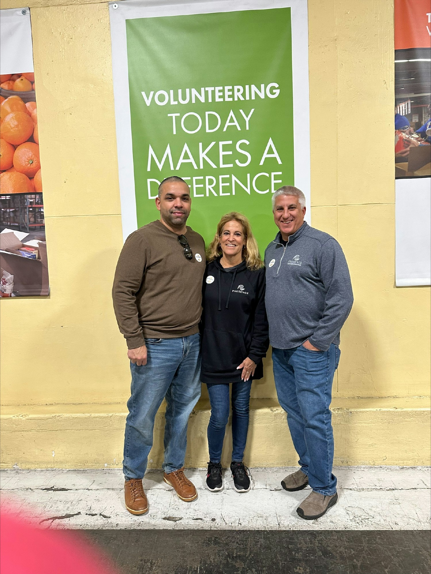 Some of our employees on the East Coast volunteering at their local food pantry.
