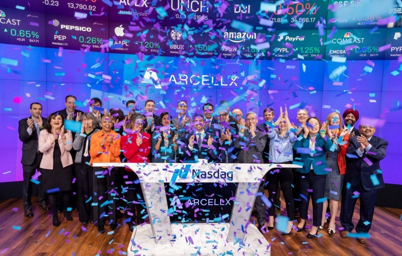 Arcellx team celebrating our IPO on February, 2022