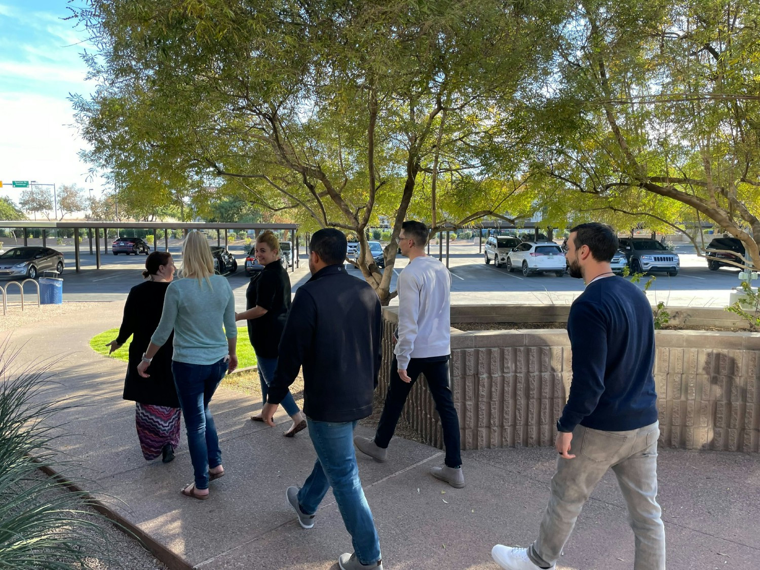 Our weekly walk and talk gives employees a chance to connect and enjoy the sunshine.