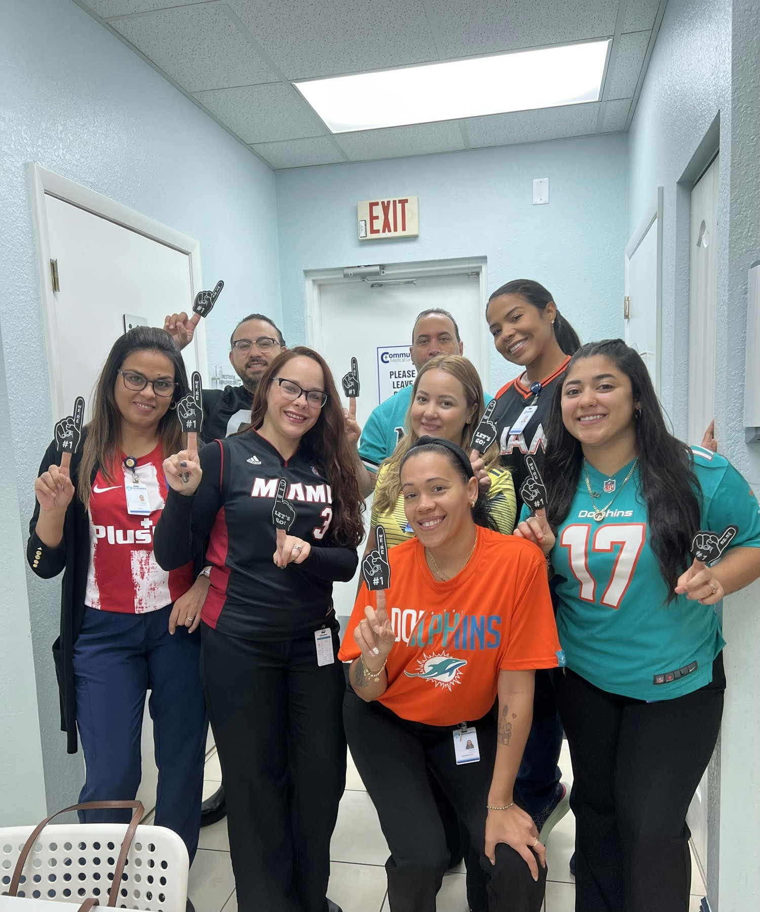 Our Perrine Adults office on Jersey Day